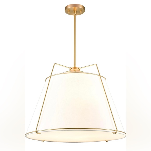 Light Society Other - Light Society Lise 22" Chandelier Antique Brass/White